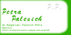 petra palesich business card